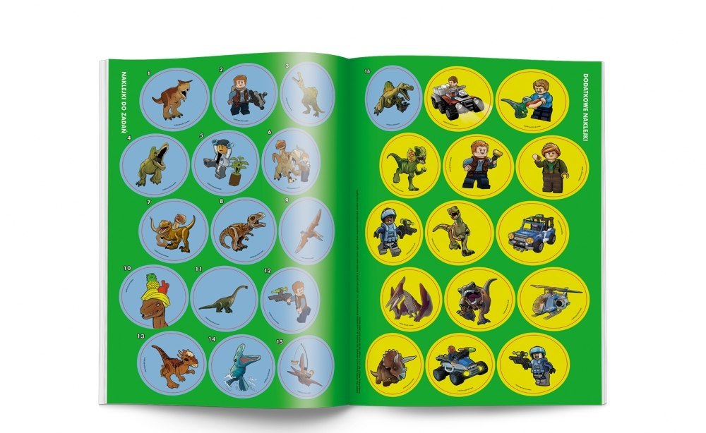 PAINTING BOOK 205X290 LEGO JURASSIC STICKERS AM